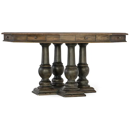 Castle Hills 60in Game Table with Leather Top